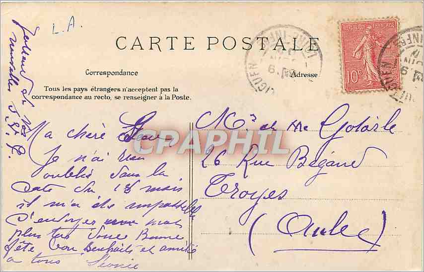 CPA Nantes Entree du Chateau  — Verso