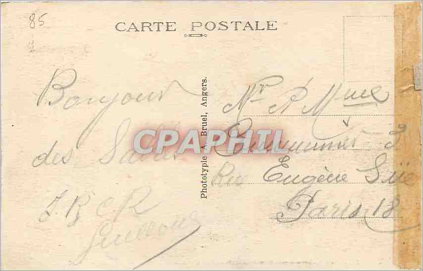 CPA Les Sables d'Olonne Vendee Vue generale de la Plage et du Remblai  — Rückseite