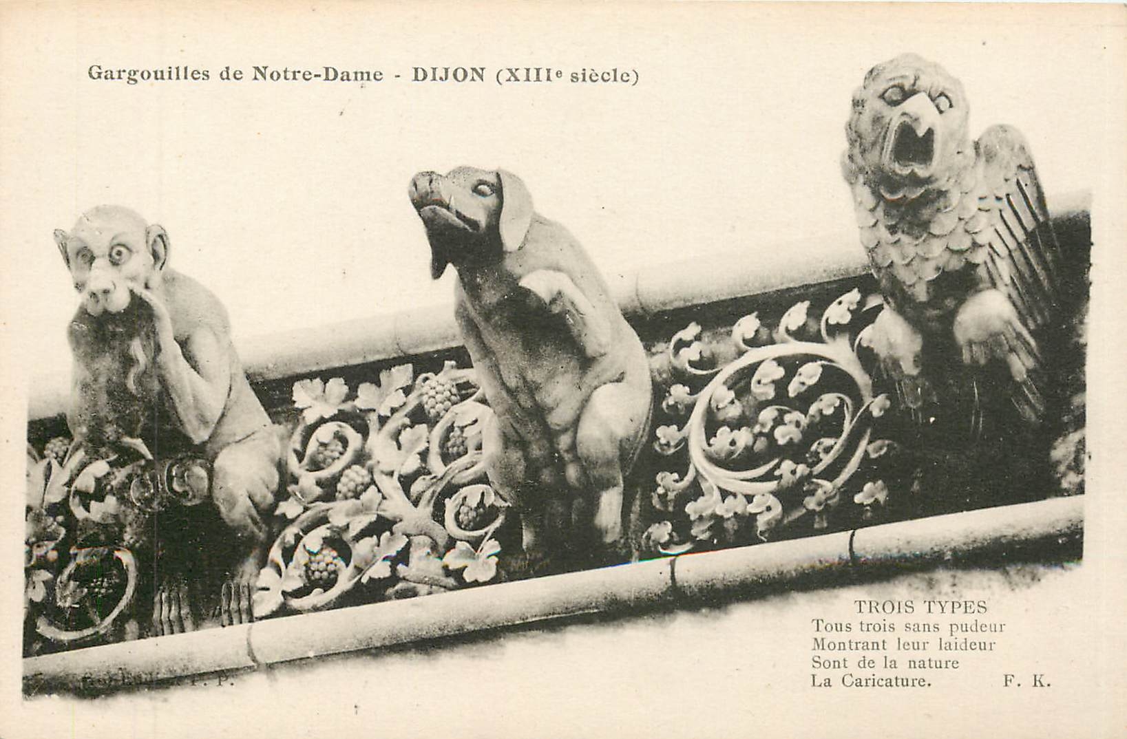 CPA Gargouilles de Notre Dame Dijon 