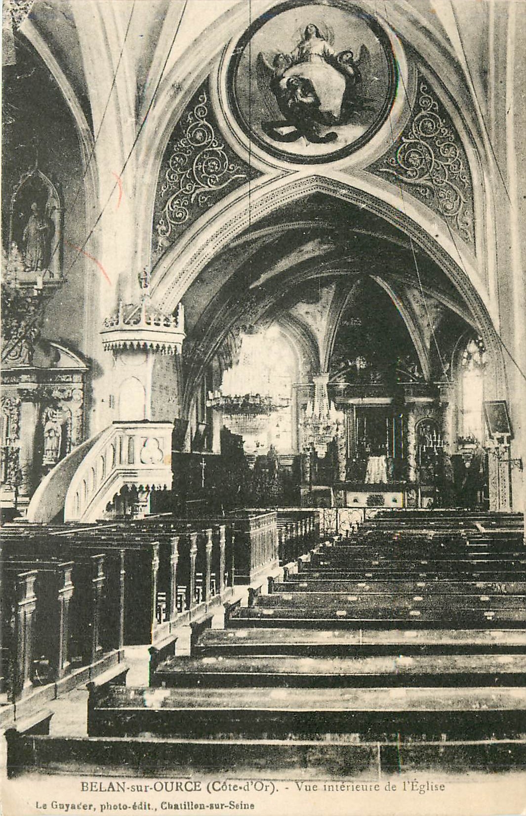 CPA Belan sur Ource Cote d'Or Vue Interieure de l'Eglise 