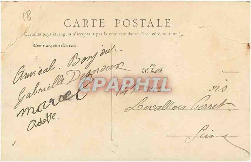 CPA Bourges Vue Generale prise du Palais Jacques Coeur  — Rückseite