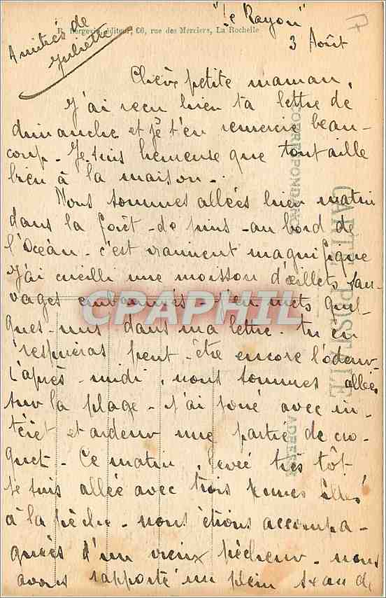CPA St Georges de Didonne Canton de Soujon Pointe de Vallieres Phare — Back