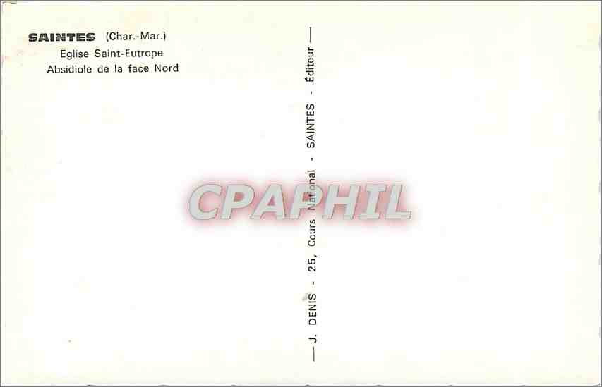CPA Saintes Char Mar Eglise Saint Eutrope Absidiole de la face Nord  — Back