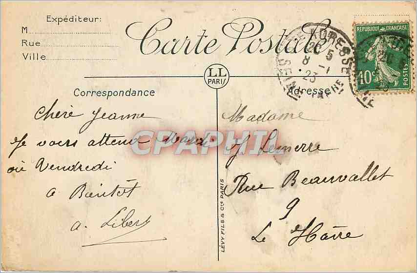 CPA Sainte Adresse Le Pain de Sucre  — Rückseite