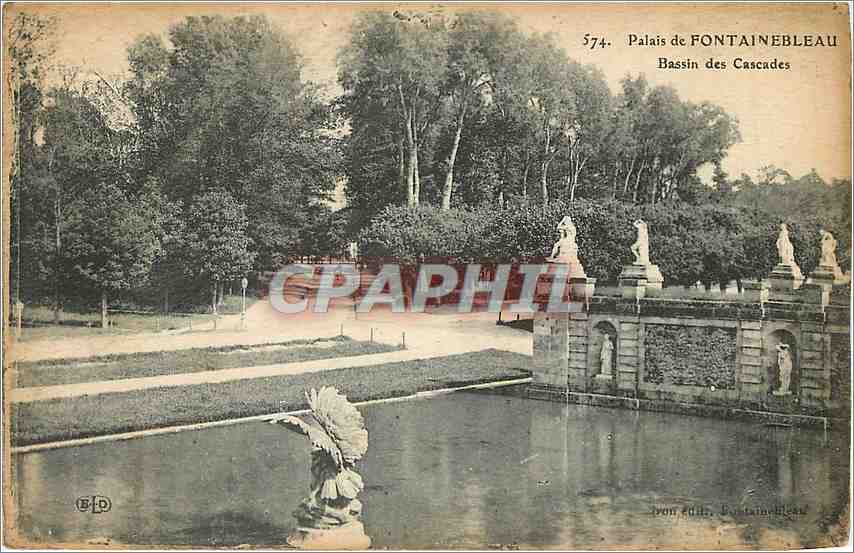 Palais de FONTAINEBLEAU — Bassin des Cascades — Verleger BID, n° 574