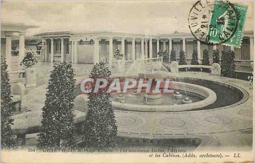 CPA Deauville La Plage Fleurie Les nouveaux Bains 