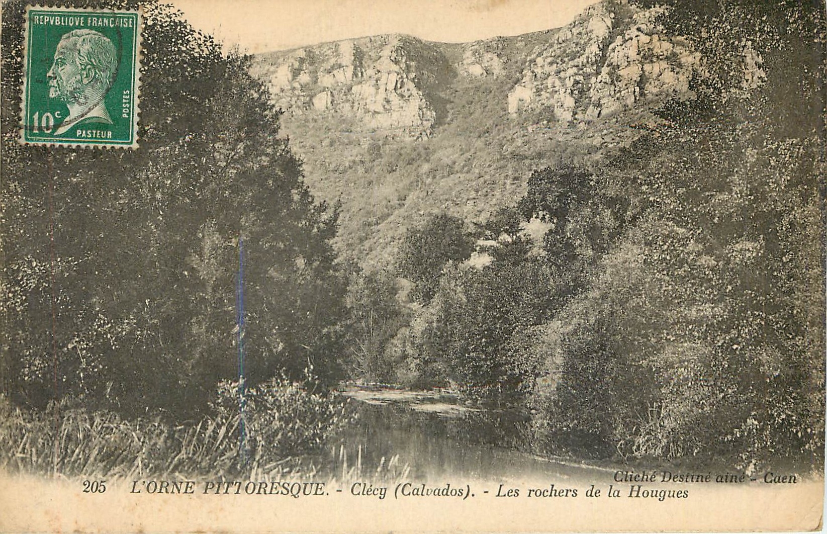 CPA L'Orne Pittoresque Clecy Calvados Les Rochers de la Hougues 