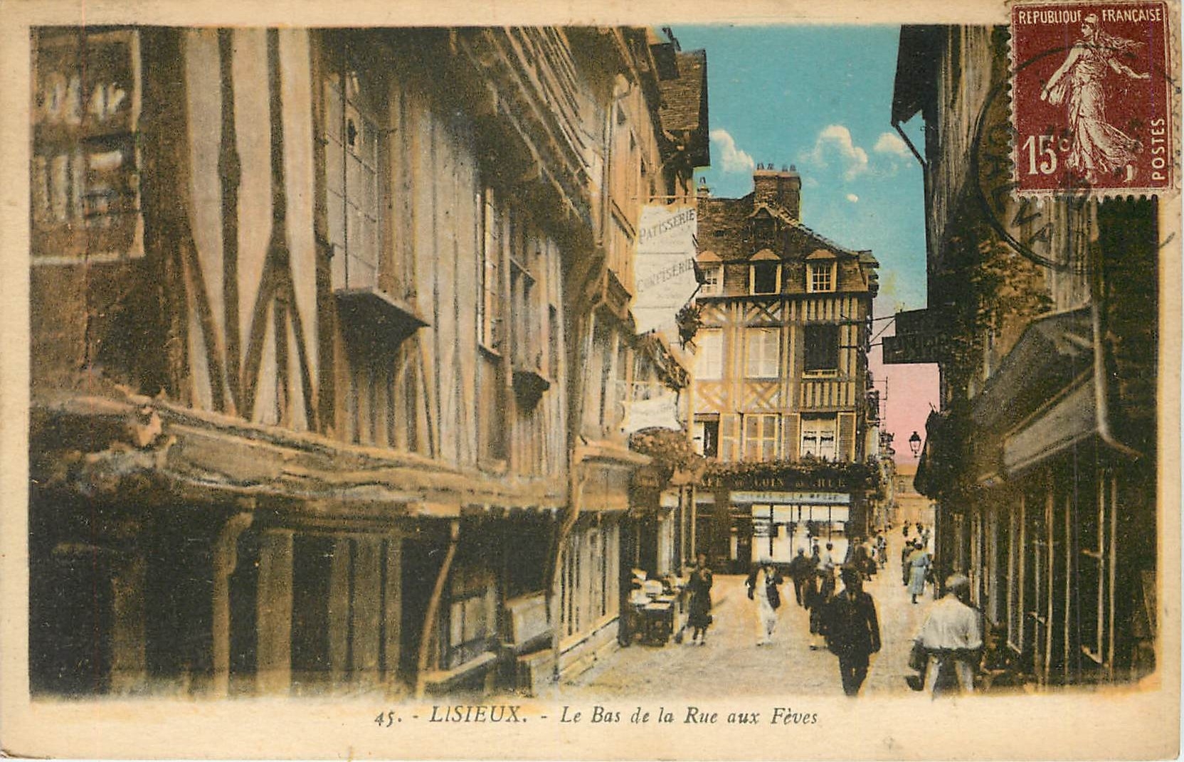 Lisieux - Le Bas de la Rue aux Fèves — éditeur La Norzaïs, n°45