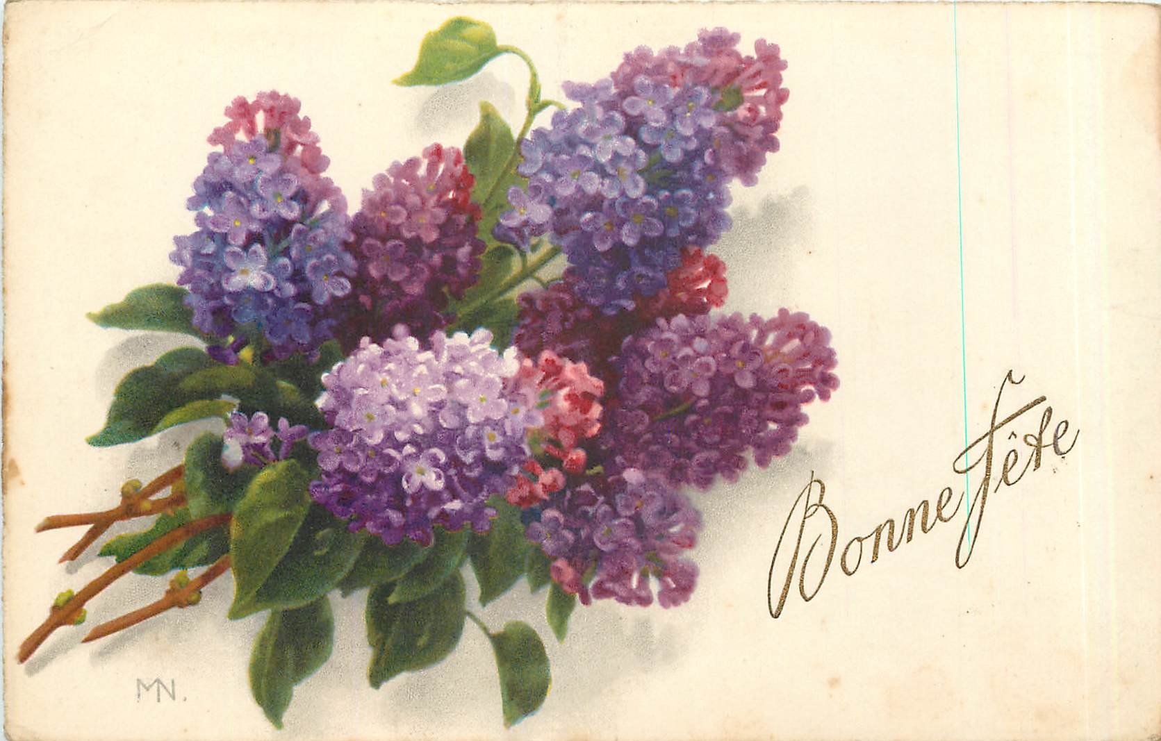 CPA Bonne Fete Fleurs