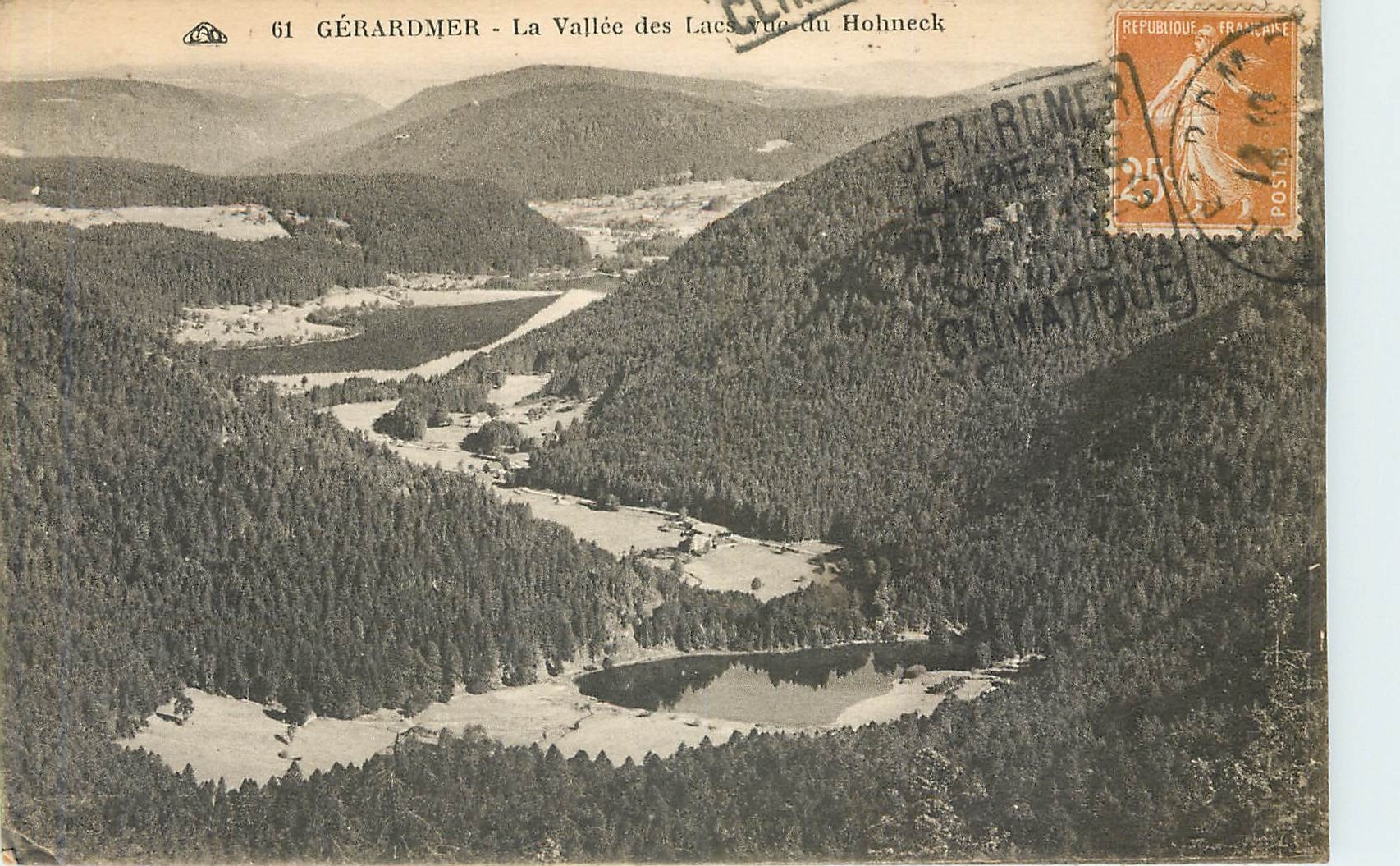 CPA Gerardmer La Vallee des Lacs vue du Hohneck 