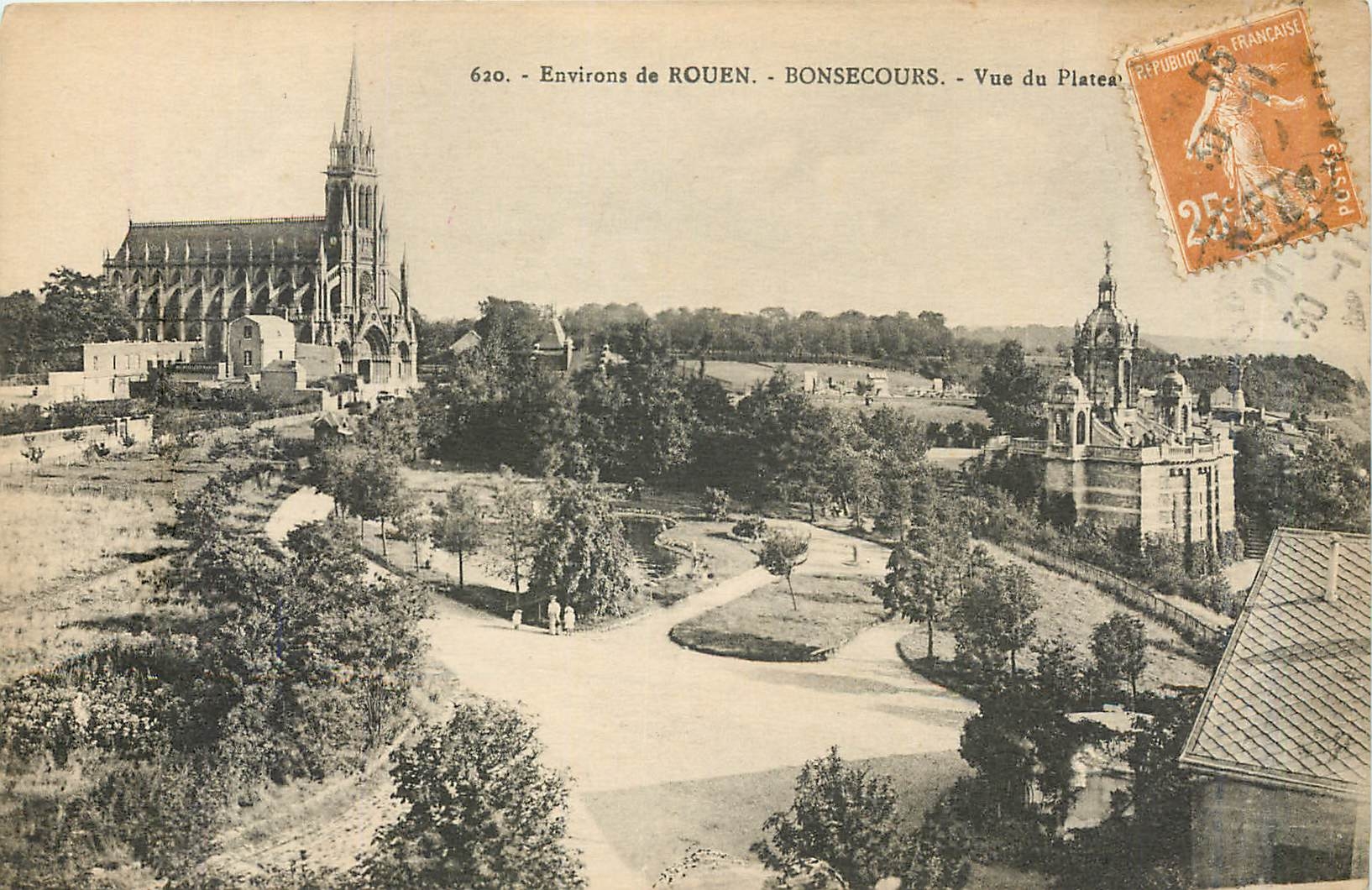 CPA Environs de Rouen Bonsecours Vue du Plateau 