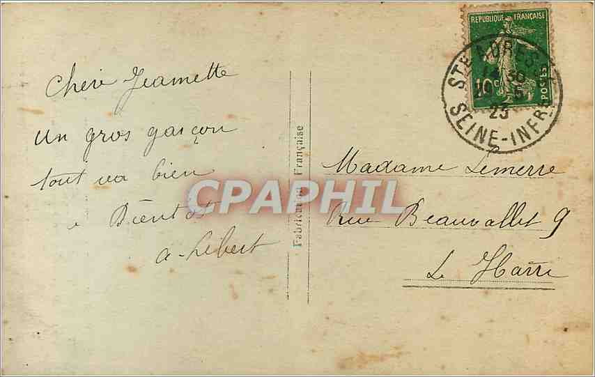 CPA Enfant Bebe Leon Libert — Rückseite