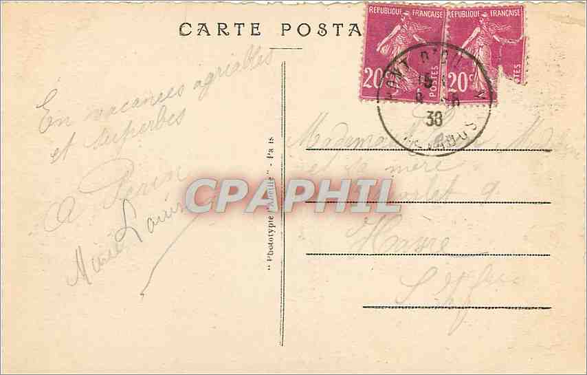 CPA Bagnoles de l'Orne Le Casino  — Rückseite