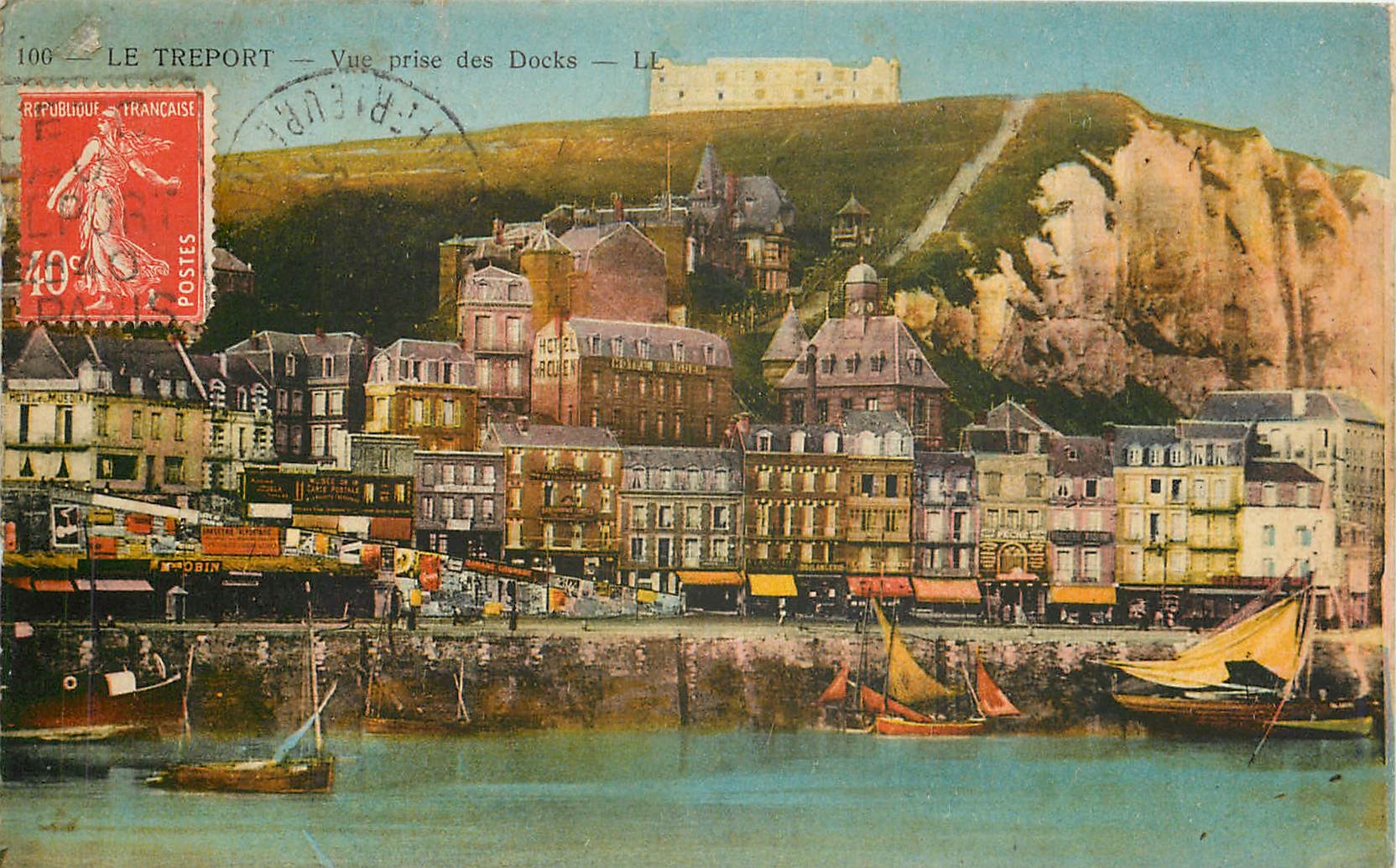 CPA Le Treport Vue prise des Docks Bateaux