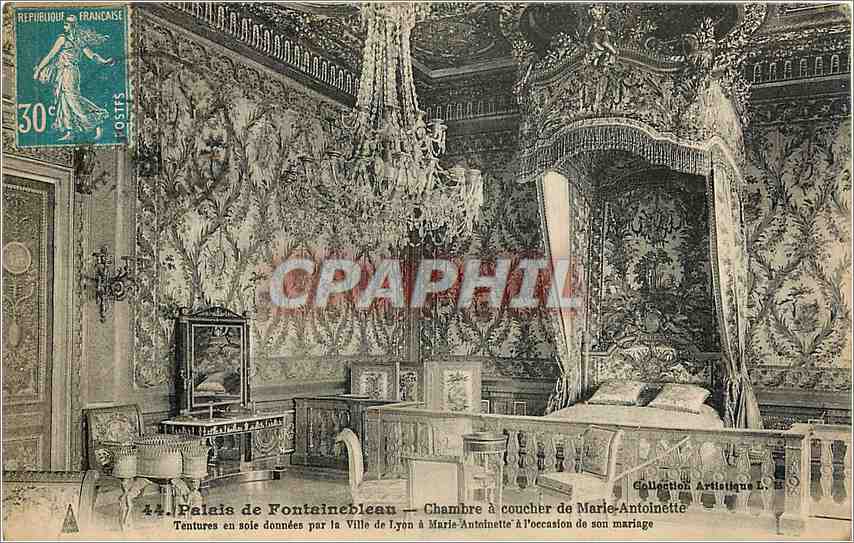 Schloss Fontainebleau — Schlafzimmer Marie-Antoinettes — Künstlerische Sammlung L. 15