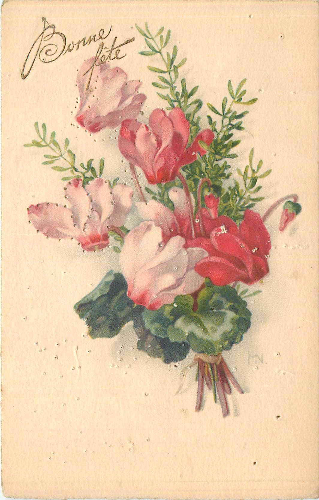 CPA Bonne Fete Fleurs