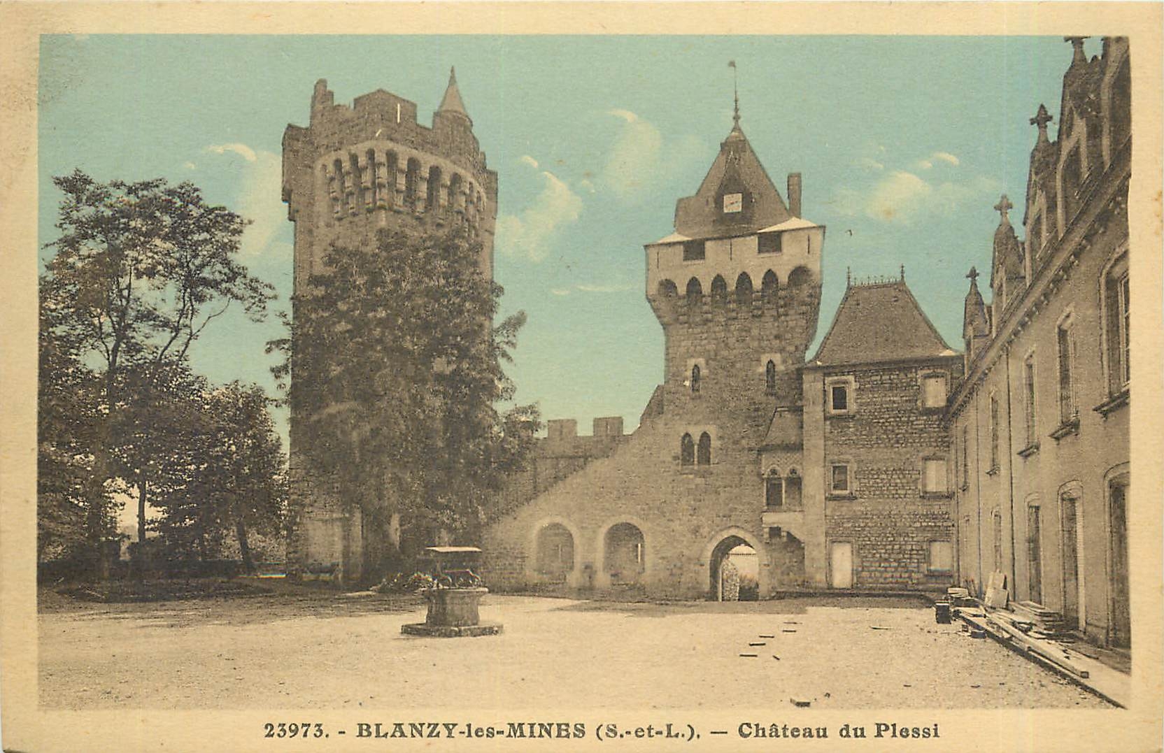 Blanzy-les-Mines (S.-et-L.) — Château du Plessi — Éditeur G. L. B. de Bourgoin