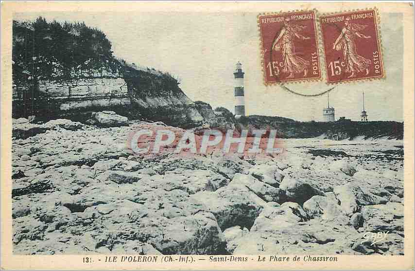 CPA Ile d'Oleron Ch Inf Saint Denis Le Phare de Chassiron 