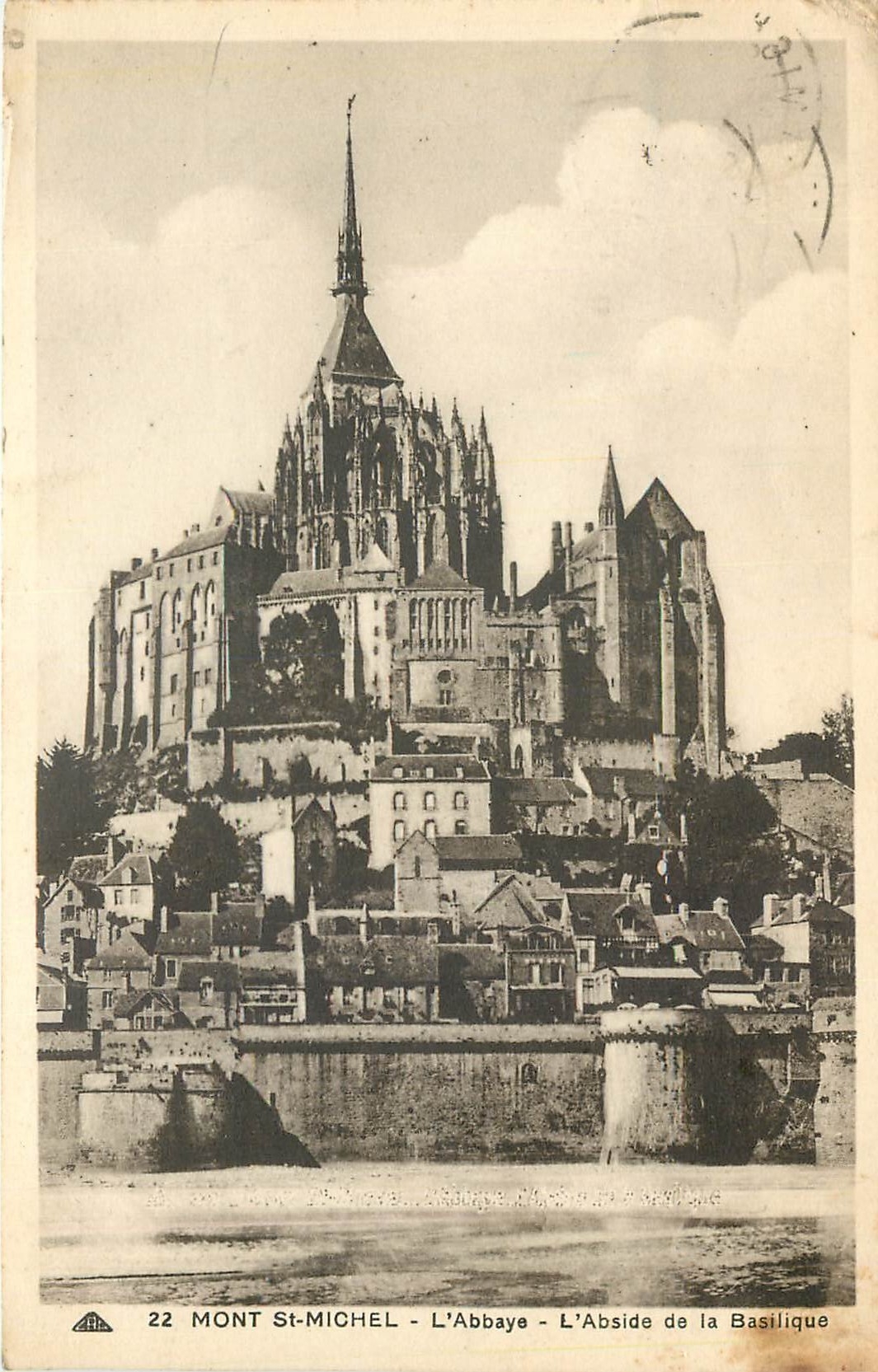 CPA Mont St Michel L'Abbaye L'Abside de la Basilique 