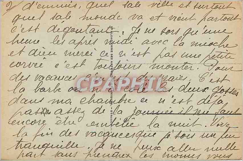 CPA Le Treport Les Escaliers de la Falaise et le Funiculaire  — Rückseite