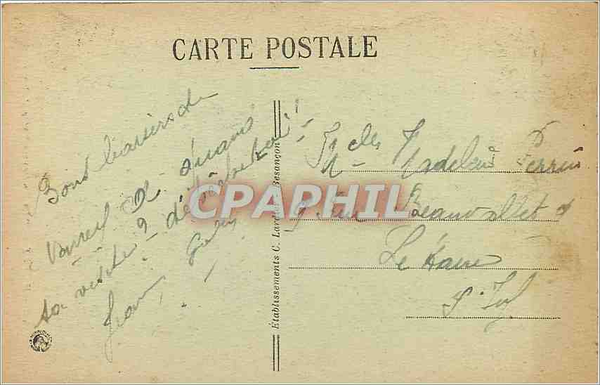 CPA Nancy Le Souvenir par Dubois  — Rückseite