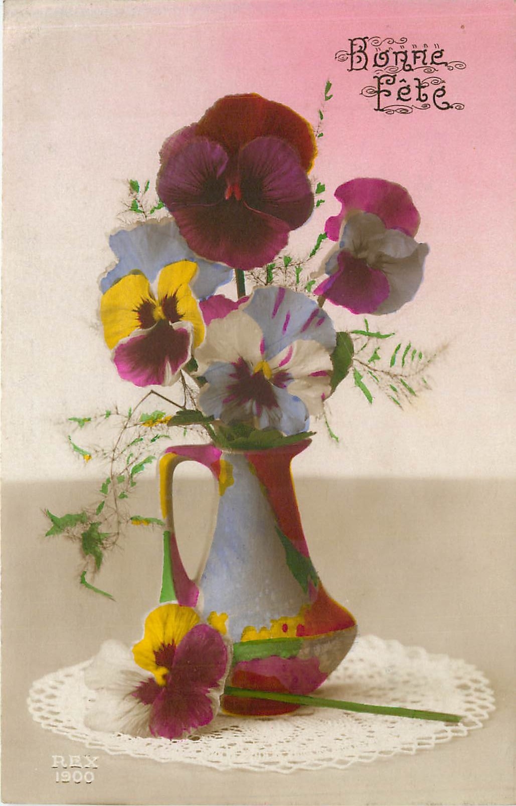 CPA Bonne Fete Fleurs