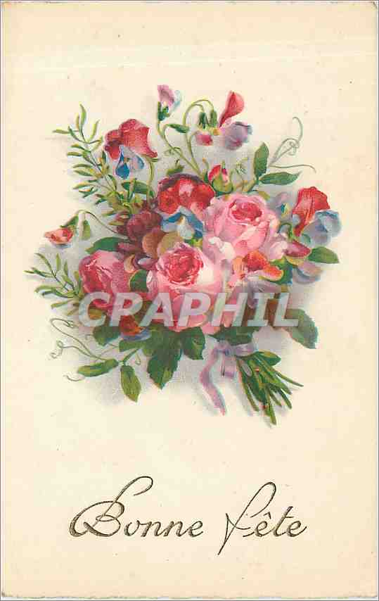 CPA Bonne Fete Fleurs