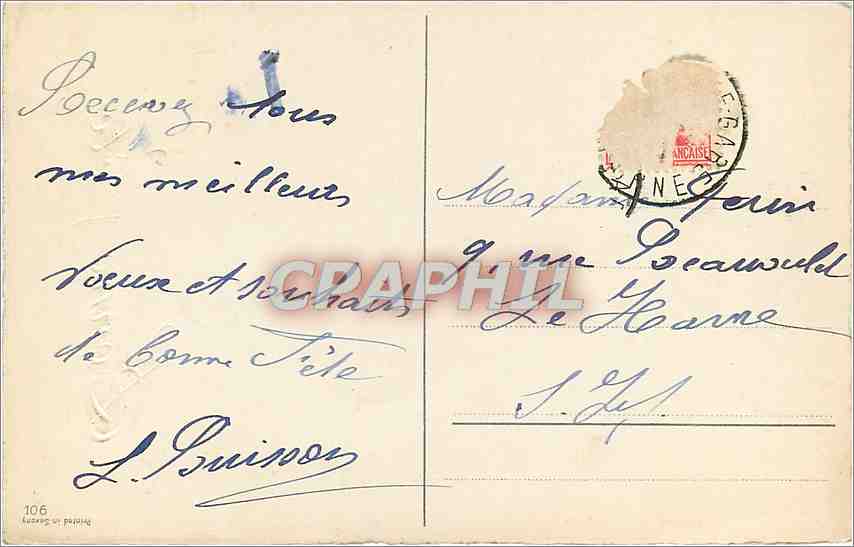 CPA Bonne Fete Fleurs — Back