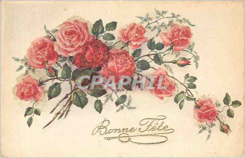CPA Bonne Fete Fleurs