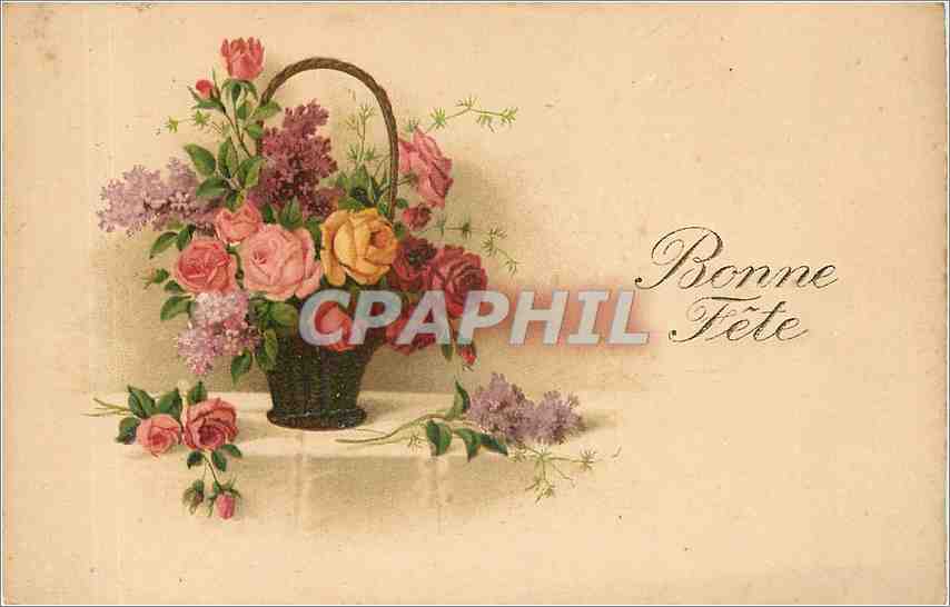 CPA Bonne Fete Fleurs
