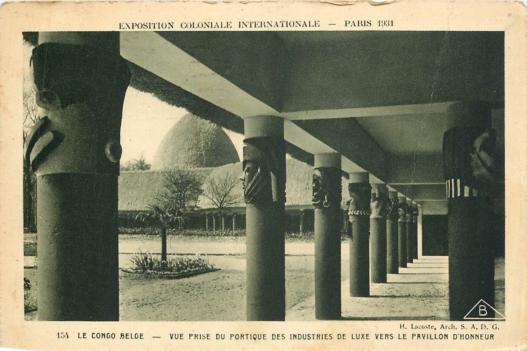 CPA Le Congo Belge Vue prise du Portique des Industries de Luxe vers le Pavillon d'Honneur 