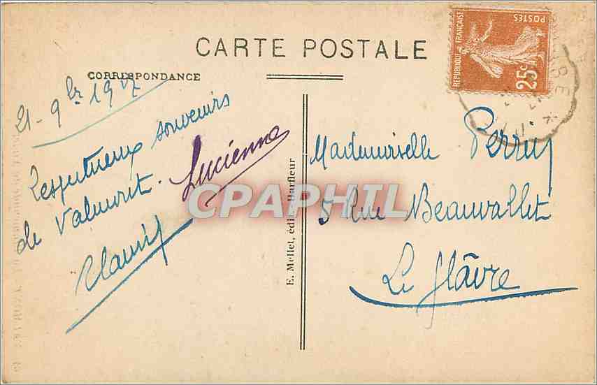 CPA Valmont La Promenade du Vivies  — Rückseite
