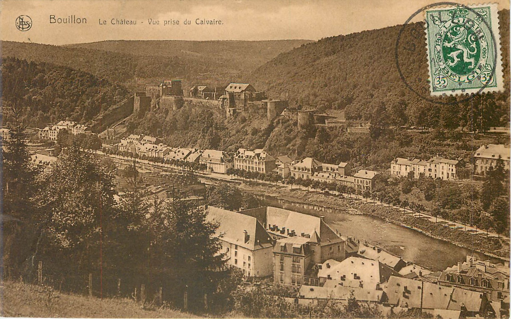 CPA Bouillon Le Chateau Vue prise du Calvaire 