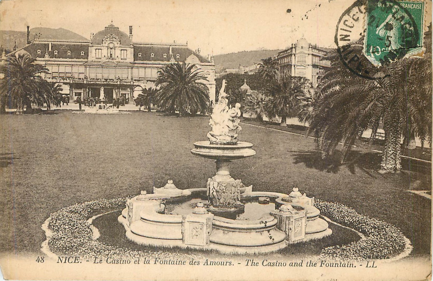 CPA Nice Le Casino et la Fontaine des Amours 