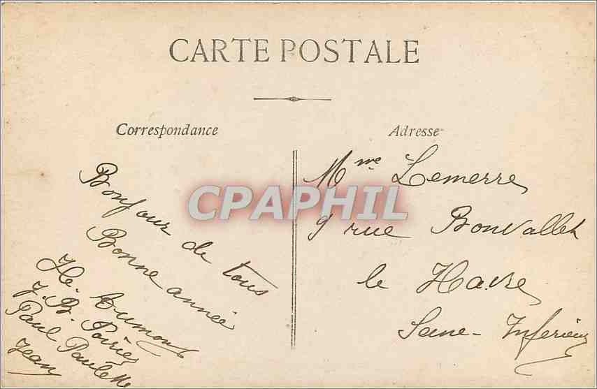 Femme en robe fleurie — Bonne Année — ASTOR, n° 5148 — Achterkant