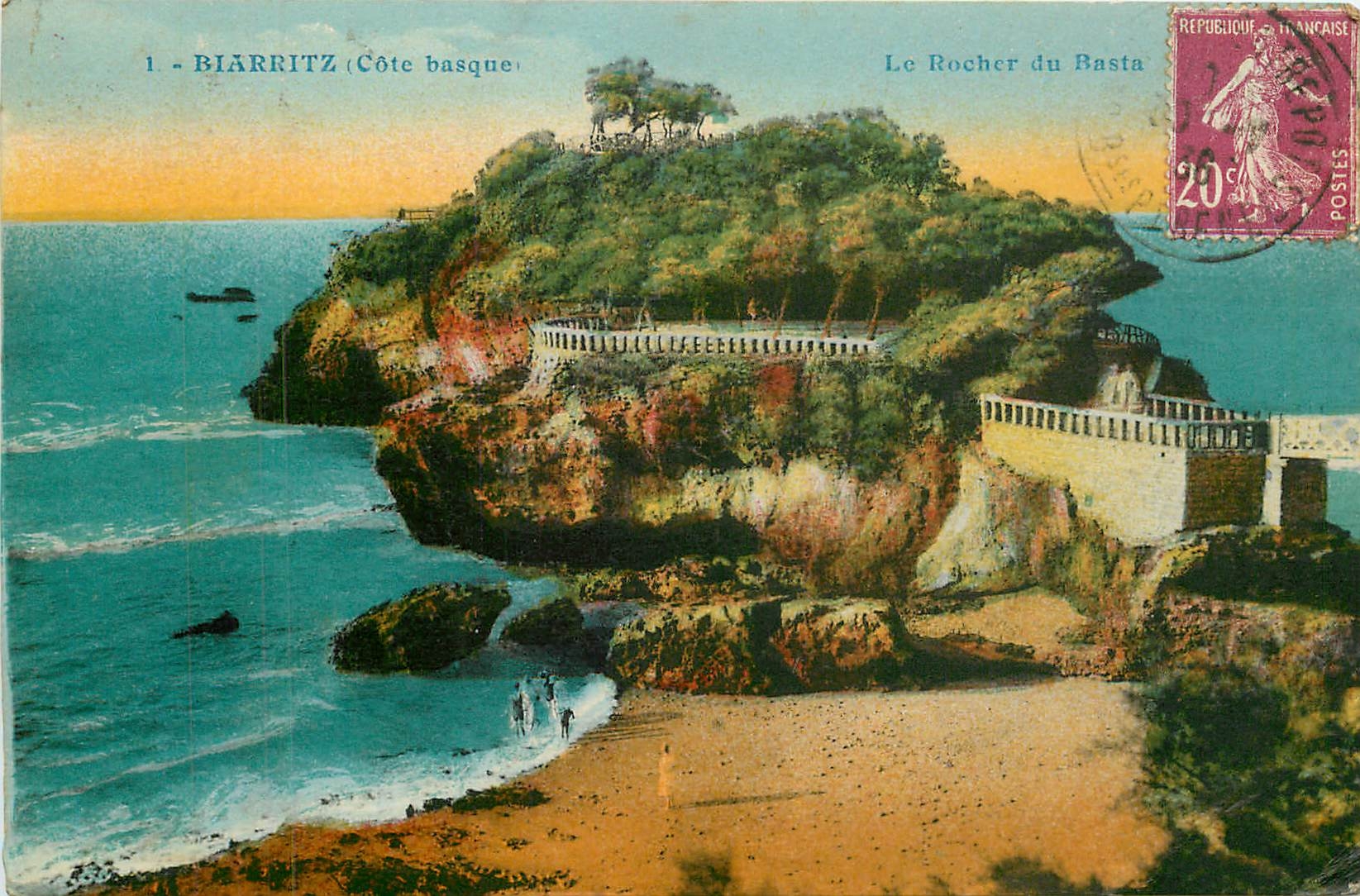 CPA Biarritz Cote Basque Le Rocher du Basta 