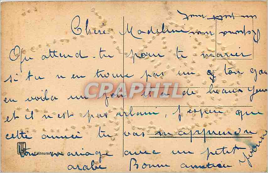 CPA Type arabe — Back