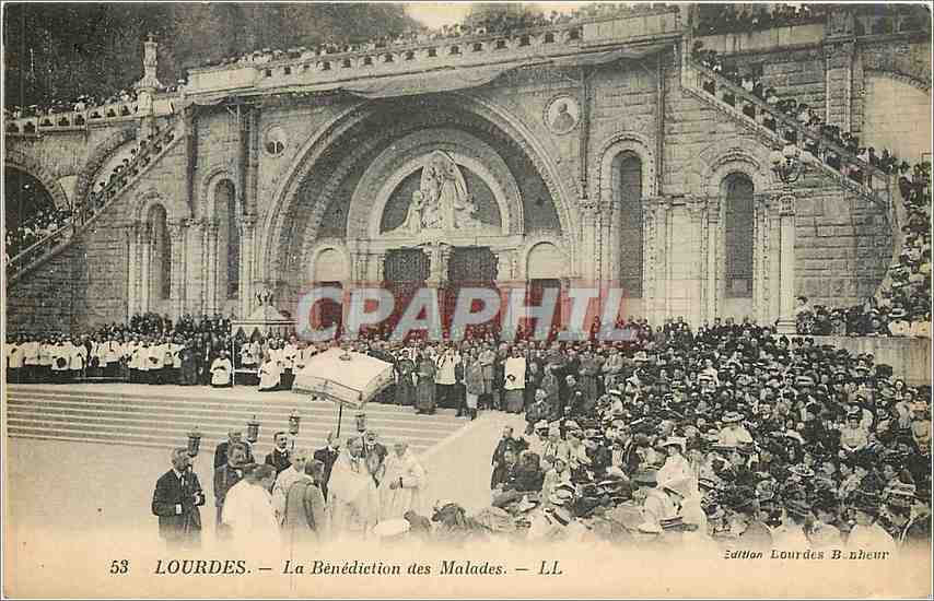 CPA Lourdes La Benediction des Malades 