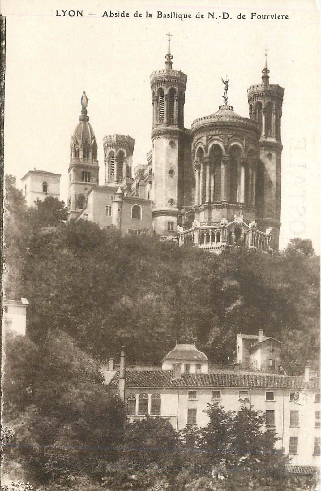 CPA Lyon Abside de la Basilique de ND de Fourviere 