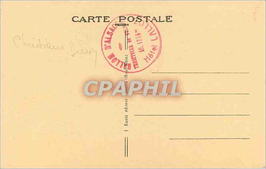 CPA Lacs des Neuweier Oberbruck Haut Rhin Vallee de la Doller  — Rückseite