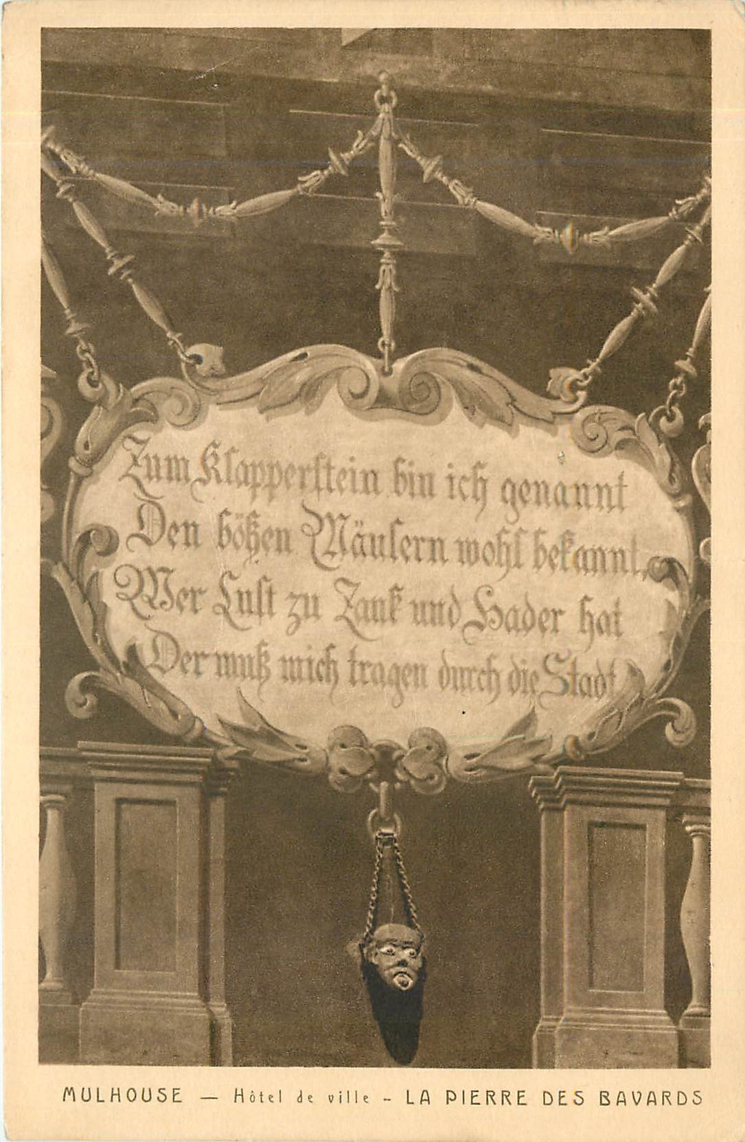 Mulhouse — Hôtel de ville — La Pierre des Bavards