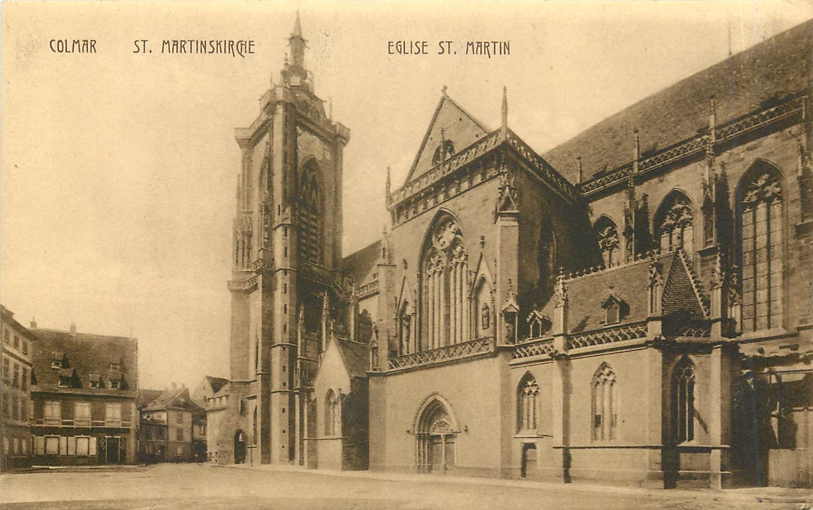 CPA Colmar St Martinskirche Eglise St Martin 