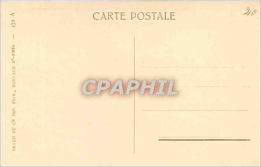 CPA Strasbourg Cathedrale Portail Central  — Rückseite