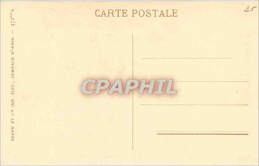 CPA Strasbourg Cathedrale Portail Central  — Rückseite