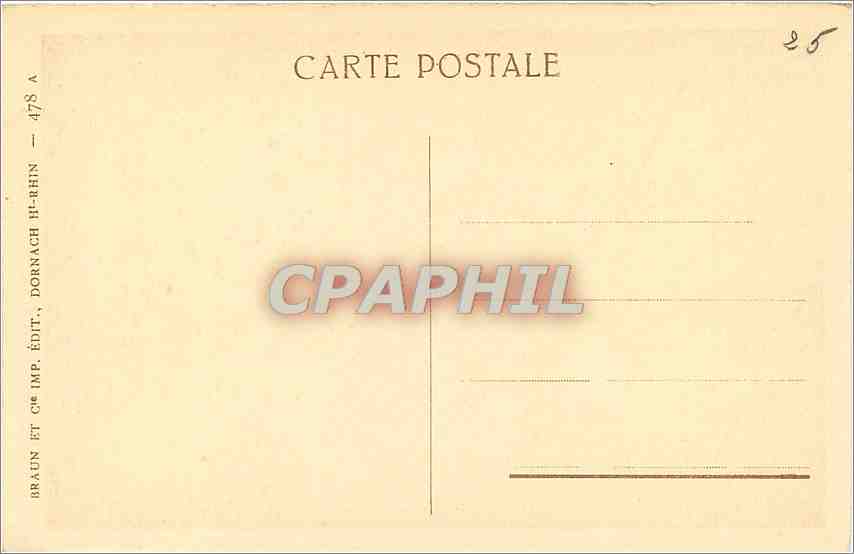 CPA Strasbourg Cathedrale Pilier des Anges  — Verso