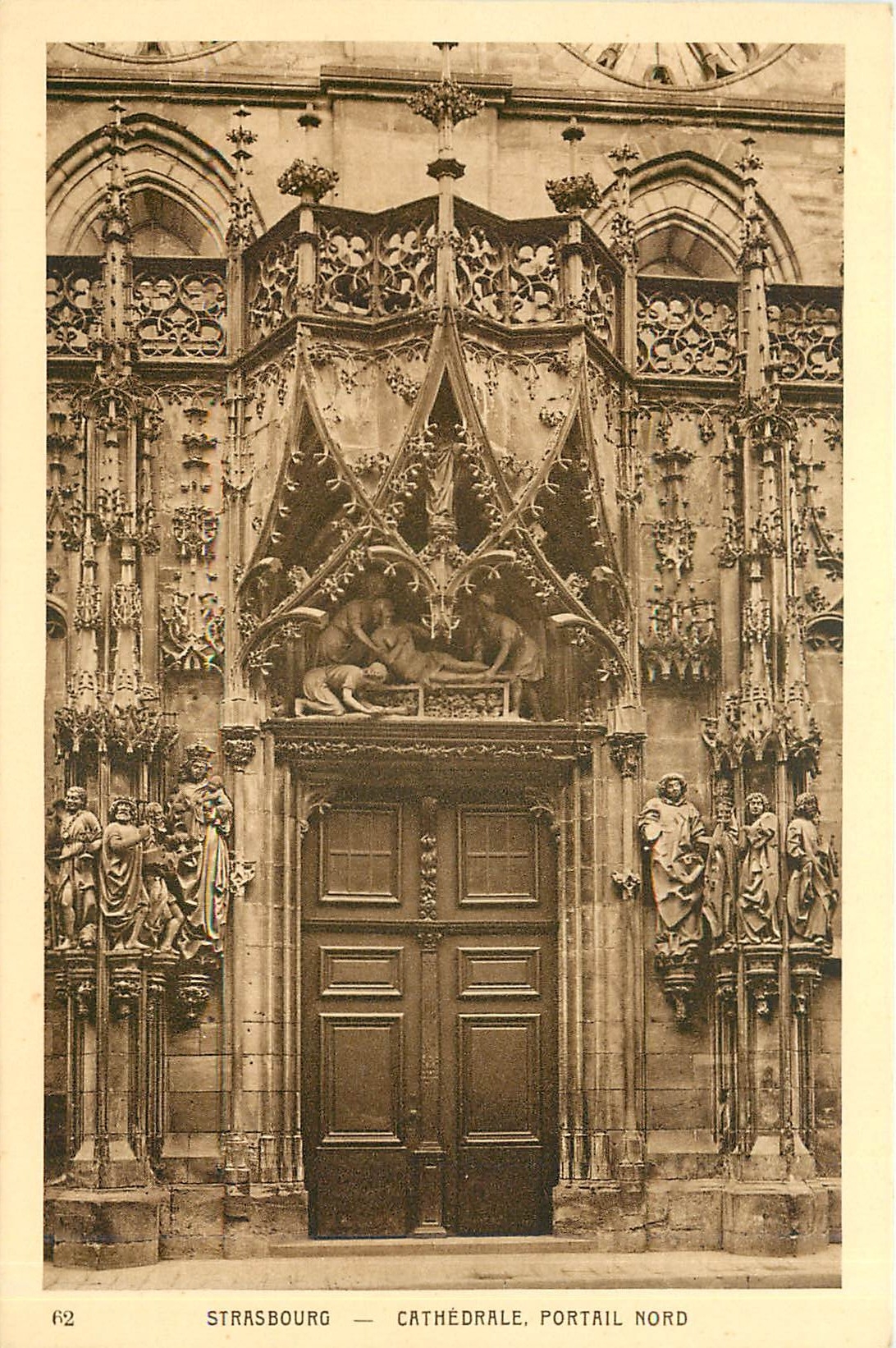 CPA Strasbourg Cathedrale Portail Nord 