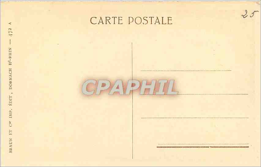 CPA Strasbourg Cathedrale Portail Central  — Rückseite
