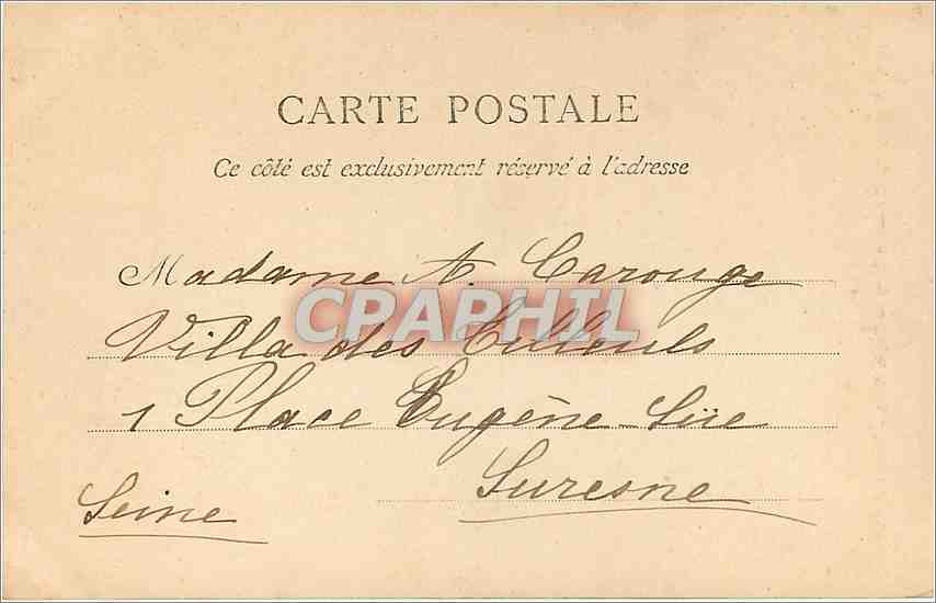CPA Versailles Le Parc Tapis Vert  — Verso