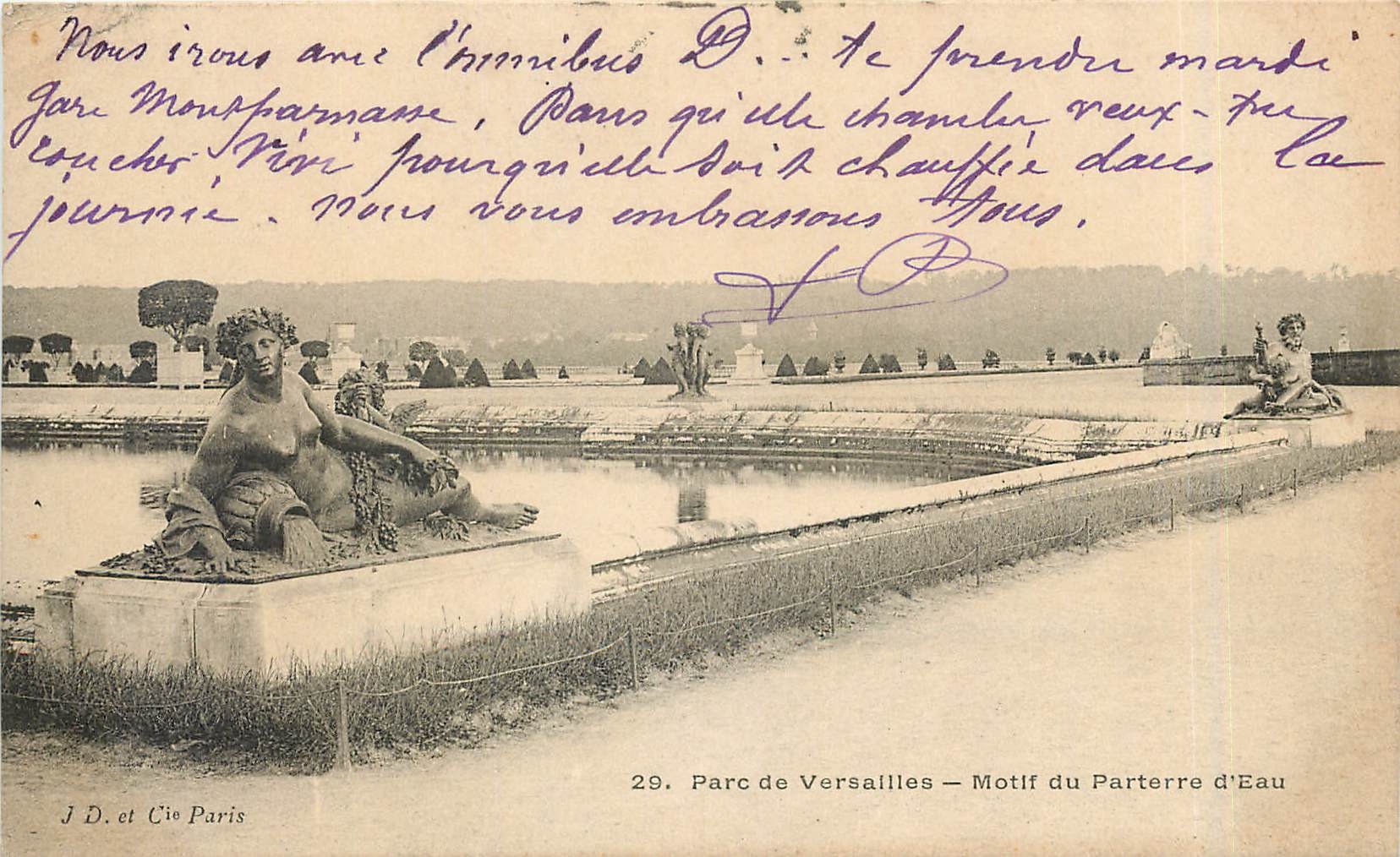 CPA Parc de Versailles Motif du Parterre d'Eau 