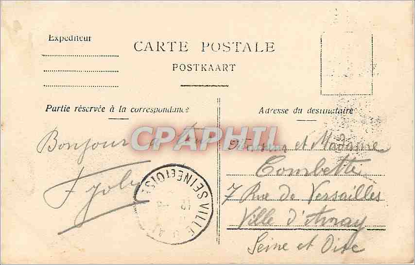 CPA Bruxelles Maison des Corporations  — Rückseite